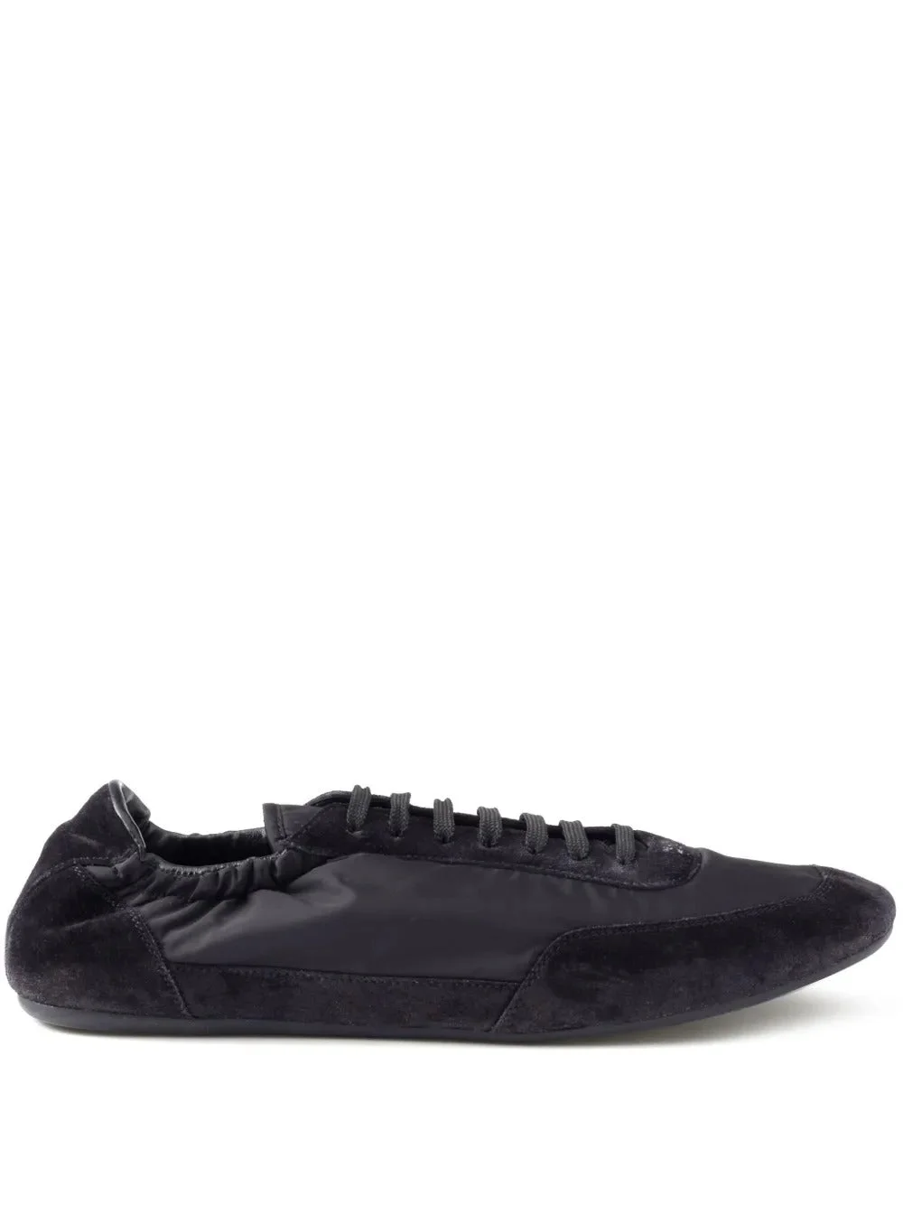 Prada Men Collapse Re-Nylon And Suede Elasticized Sneakers - 1