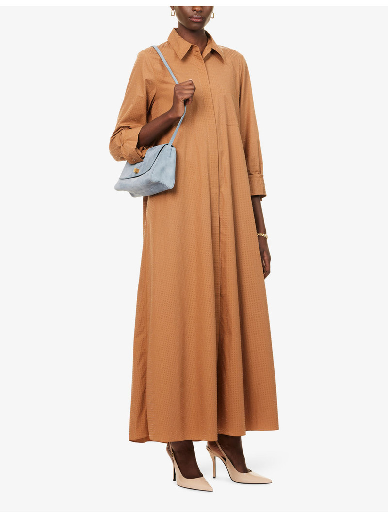 TWP Jennys Crystal-Embellished Cotton-Poplin Gown outlook