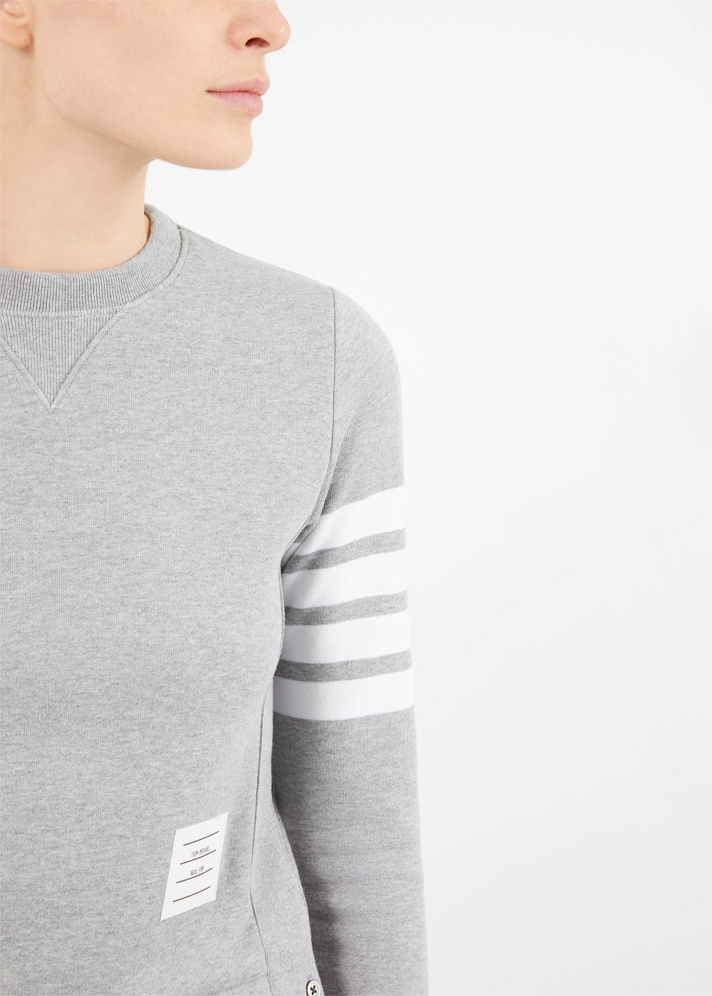 Grey Engineered 4-Bar Stripe Sweatshirt - 5