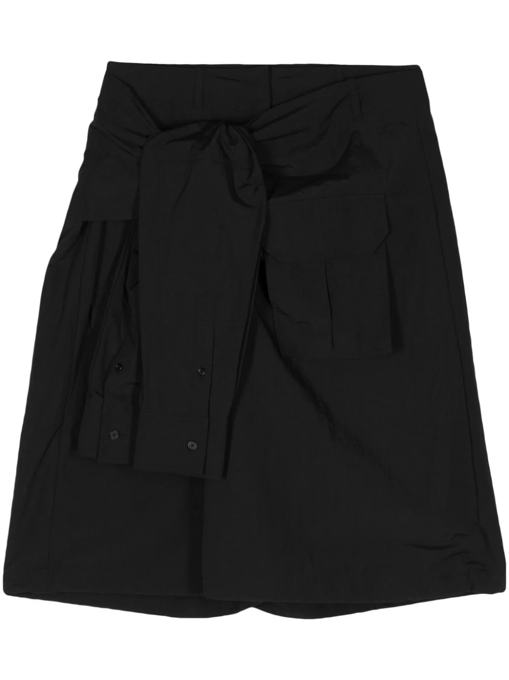 tied sleeves skorts - 1