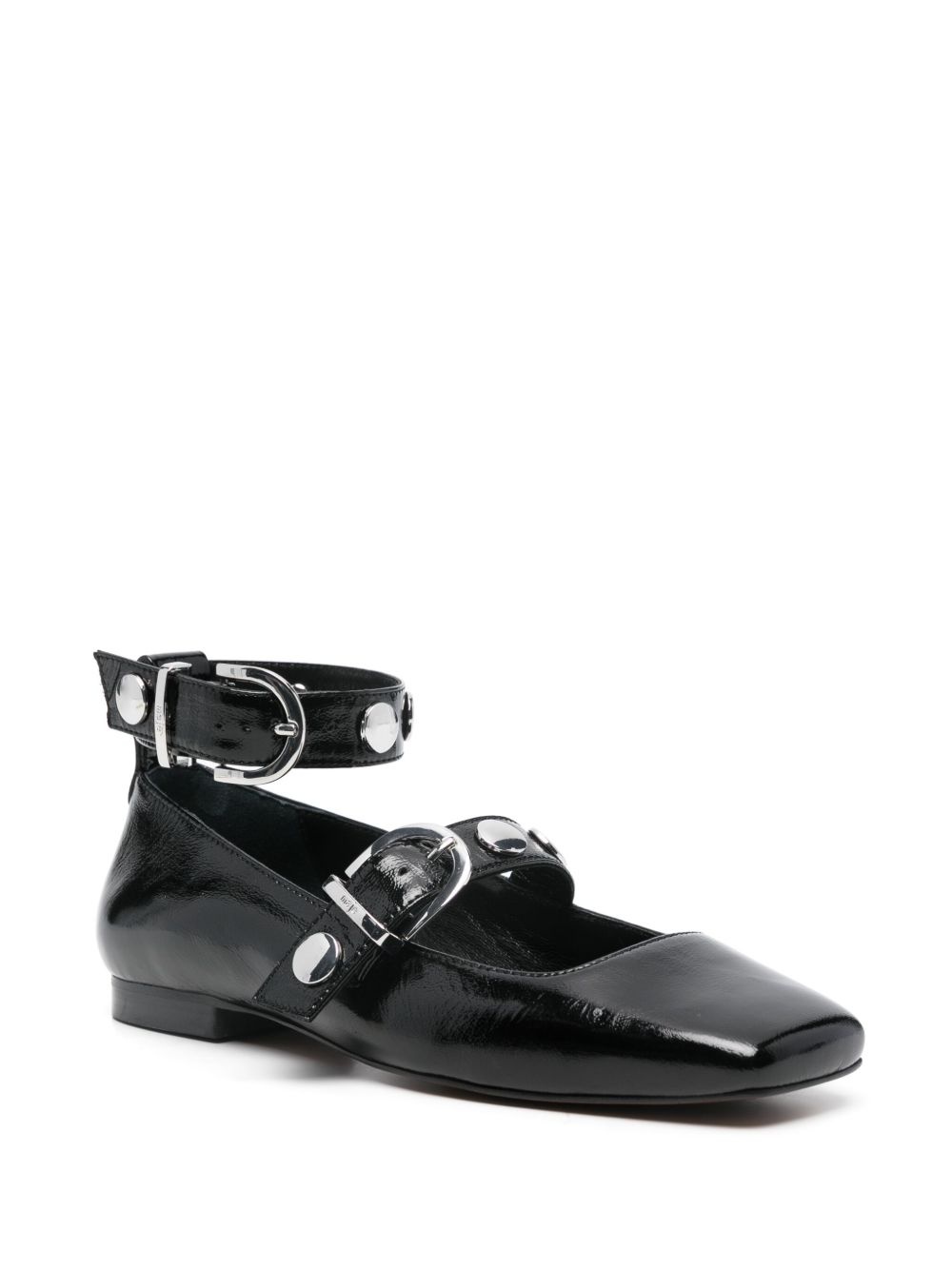 patent-leather ballerina shoes - 2
