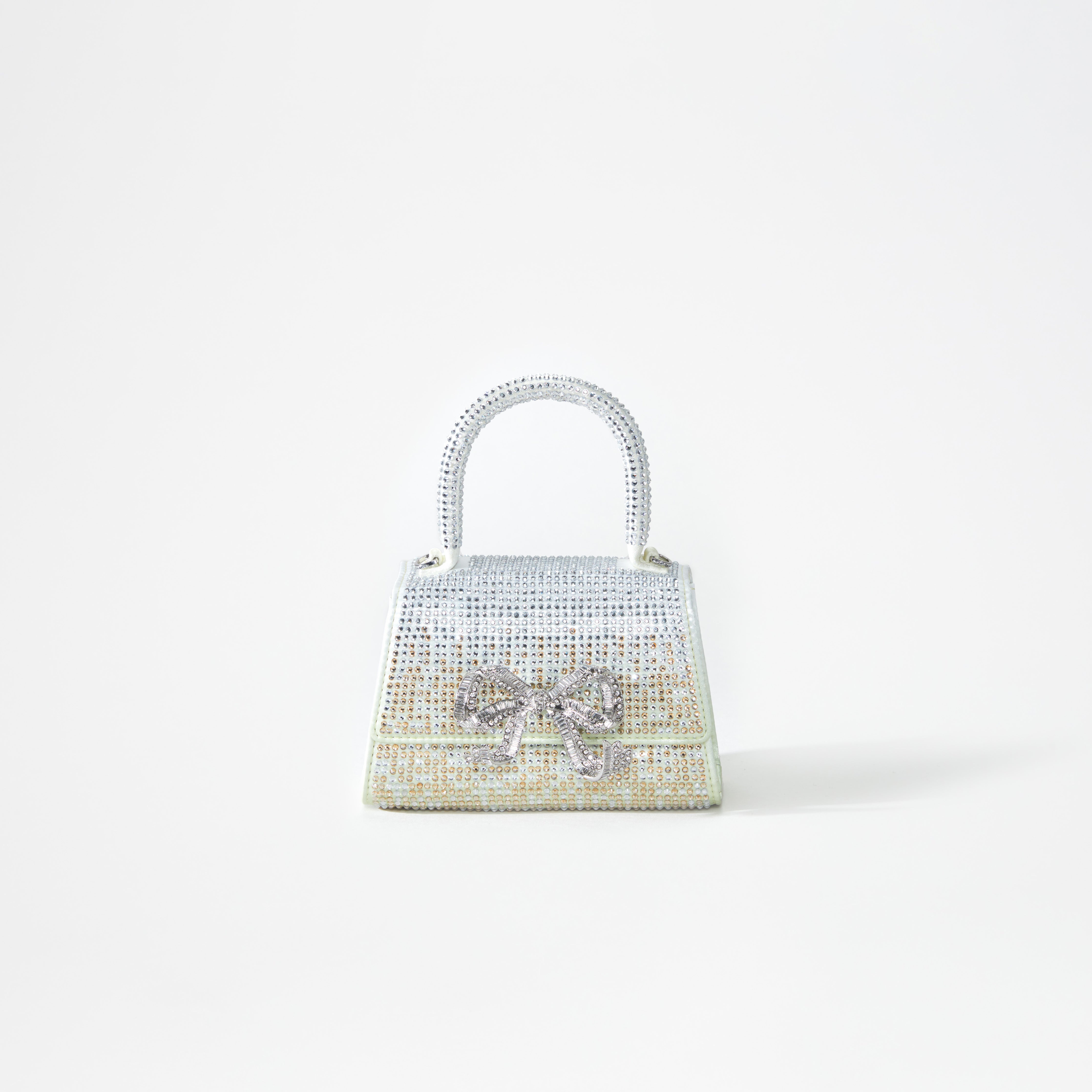 Green Ombre Rhinestone Bow Micro Bag - 1