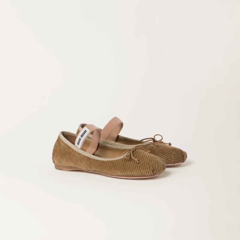 Corduroy ballerinas 1
