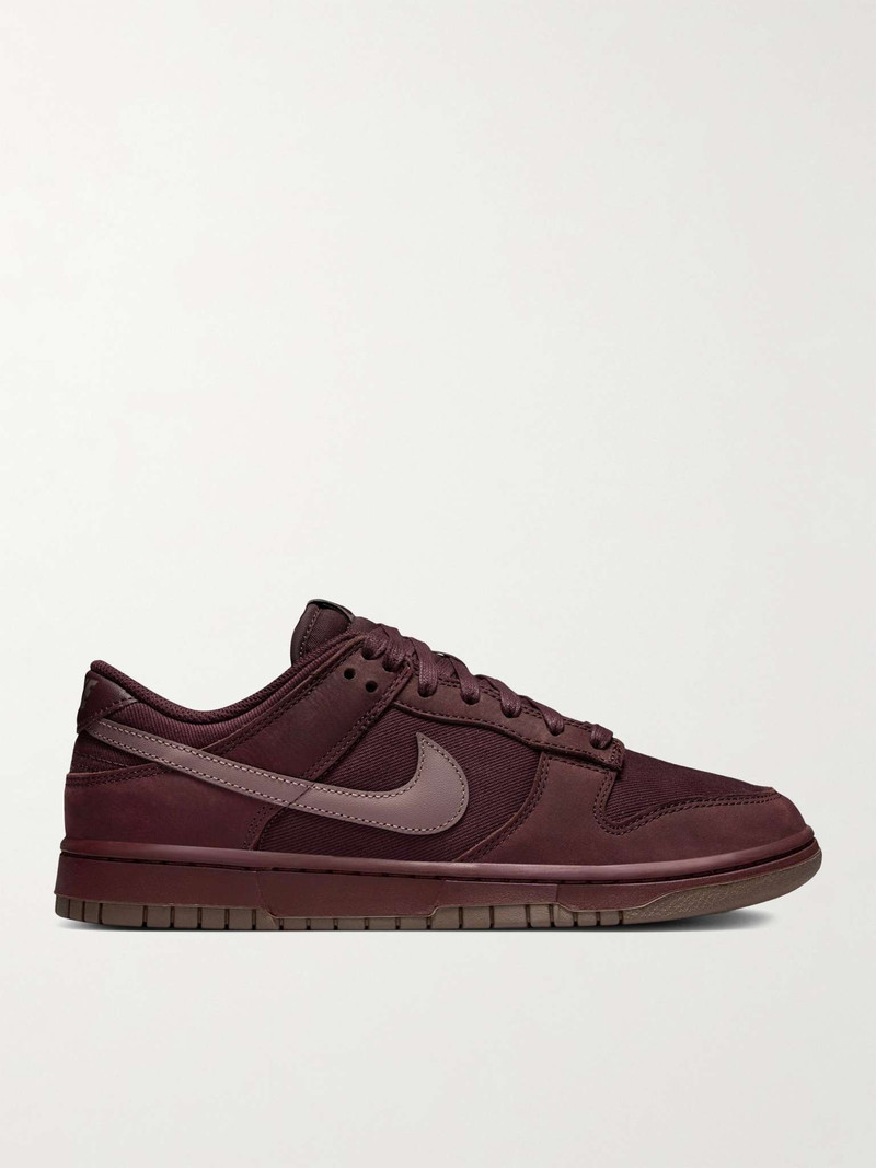 Dunk Low Retro PRM NBHD Suede-Trimmed Canvas Sneakers - 1