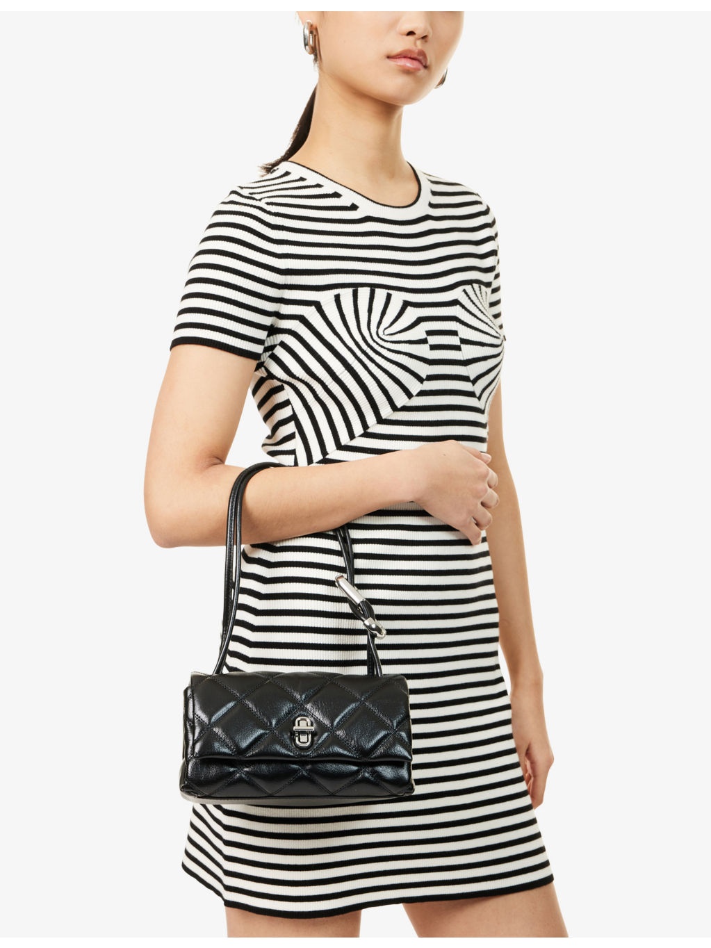The Quilted Mini Dual Leather Shoulder Bag - 2