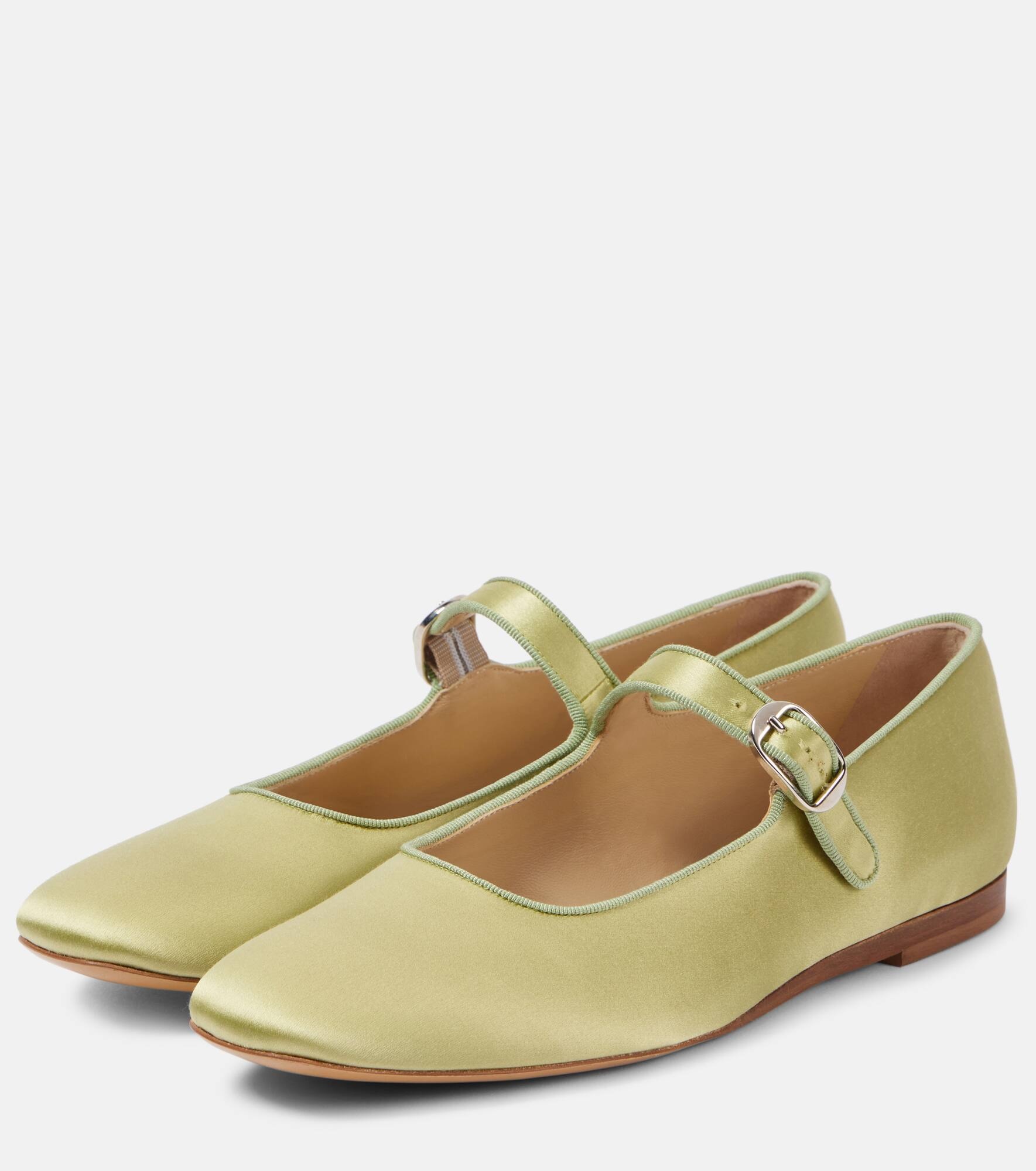 Classic satin Mary Jane flats - 4