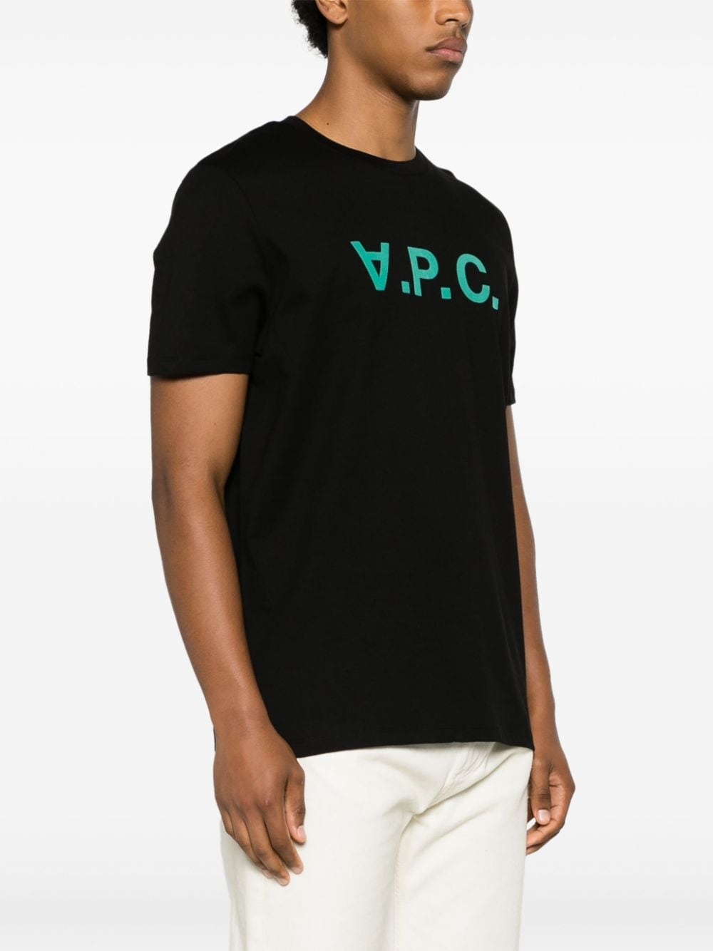 logo-appliquÃ© cotton T-shirt - 3