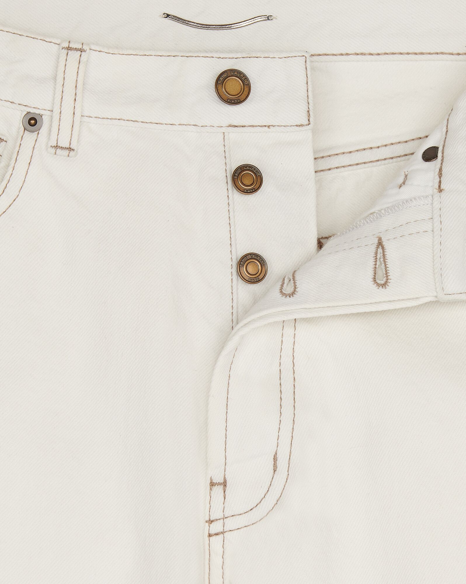 relaxed-fit jeans in grey off-white denim - 6