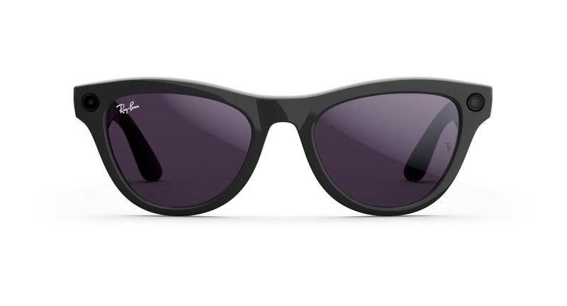 Ray-Ban Meta Skyler (Gen 1), Shiny Black / Clear to Amethyst Transitions®, Standard 1