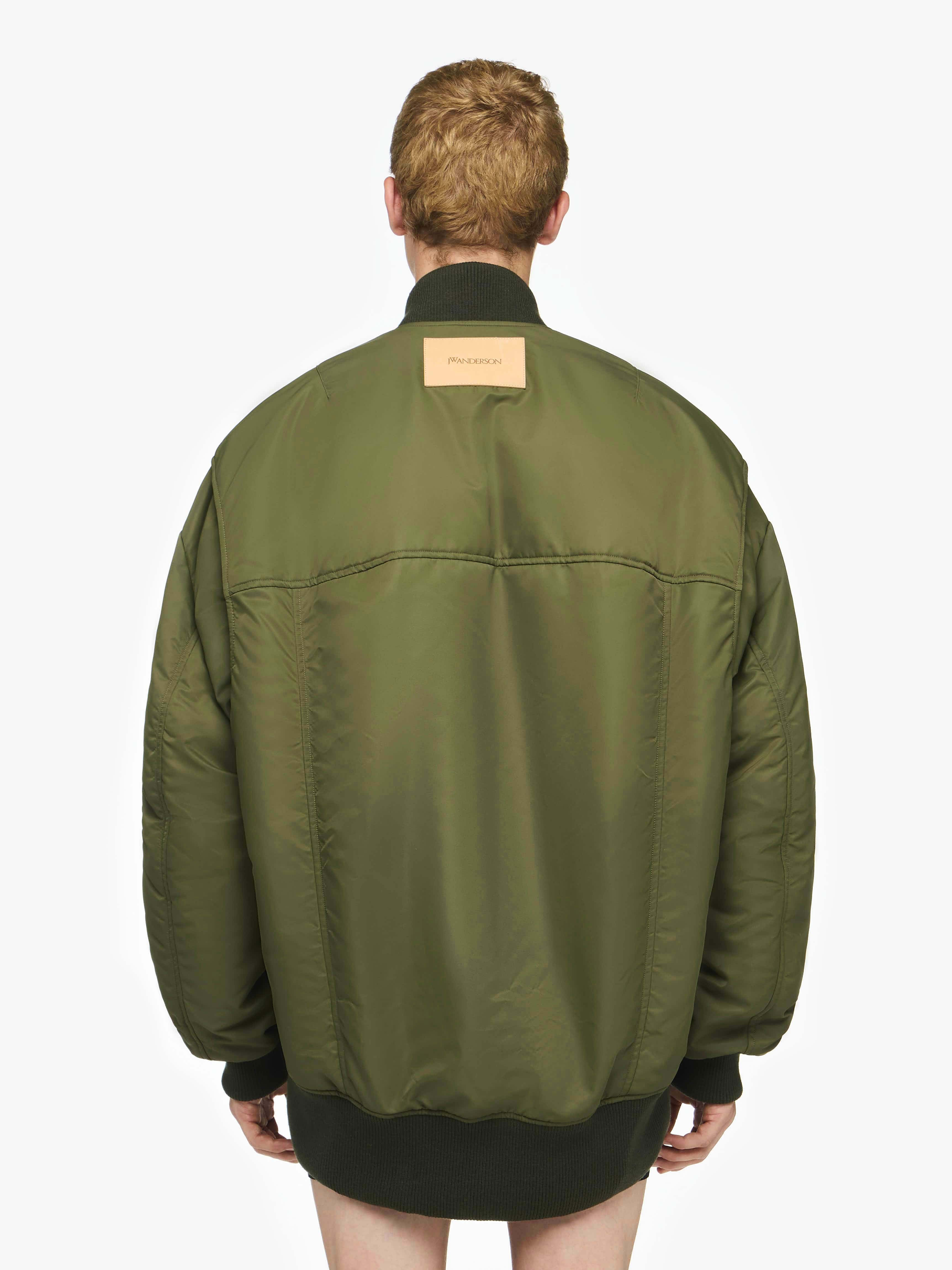 CURVED HEM OVERSIZED BOMBER JACKET - 3