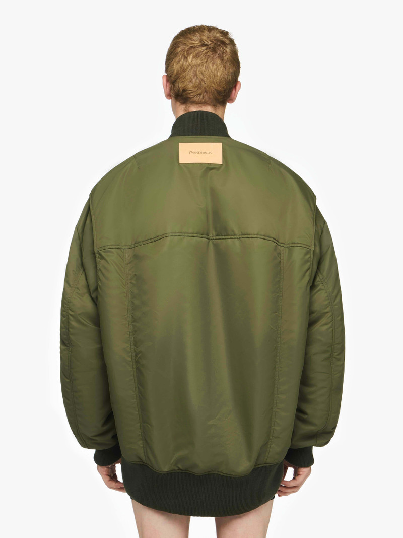 CURVED HEM OVERSIZED BOMBER JACKET 3