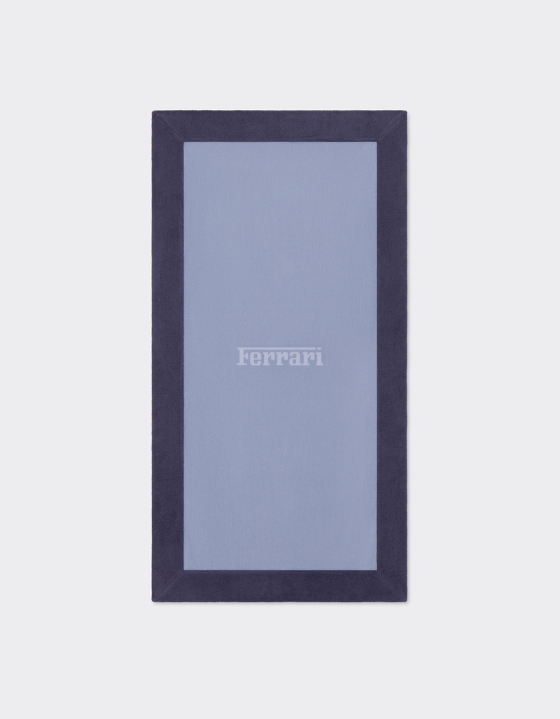 Cotton beach towel with Ferrari logo 3