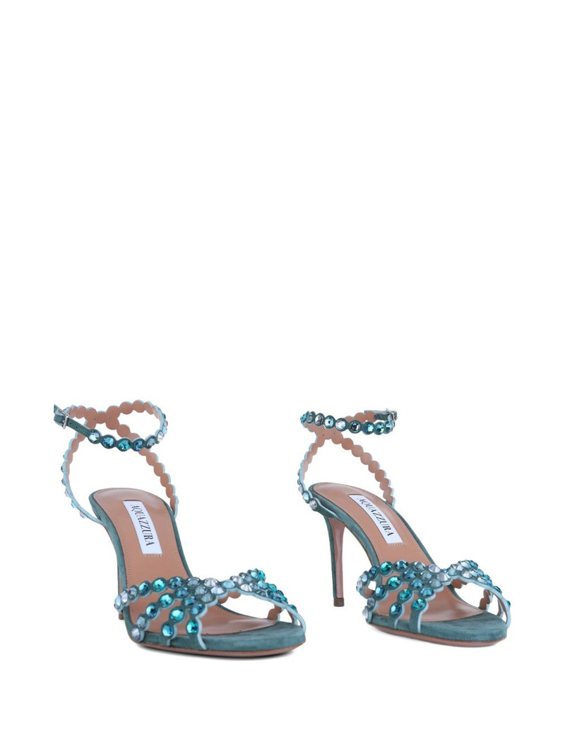 AQUAZZURA scalloped embellished sandals outlook