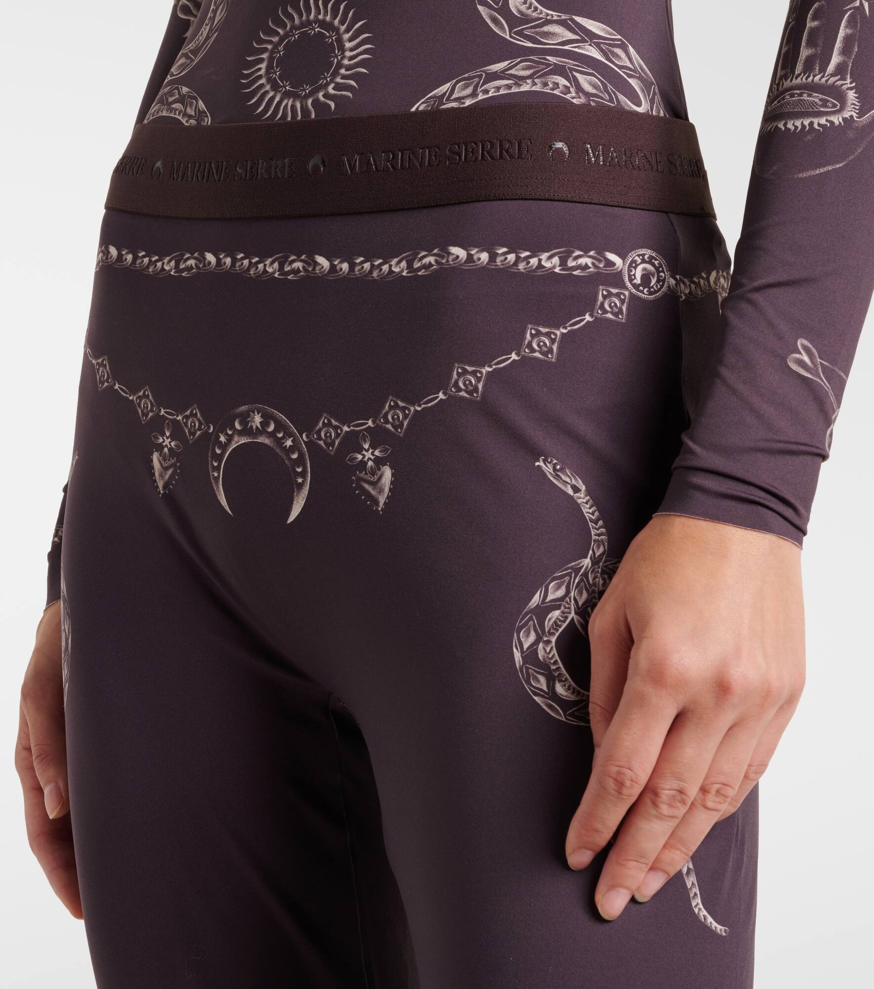 Printed jersey tights - 4