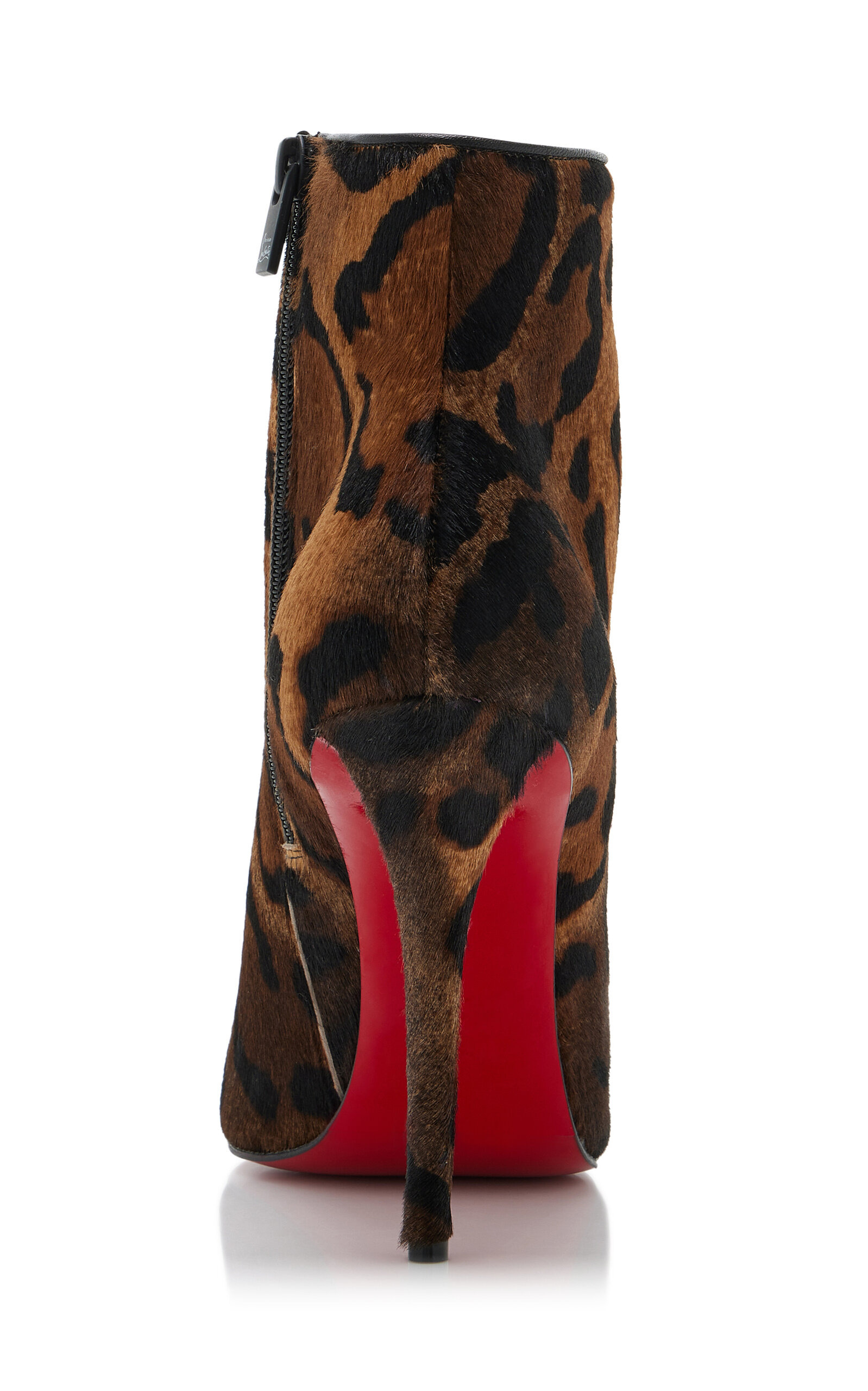 Miss Z 100mm Leopard Pony Hair Ankle Boots animal - 5
