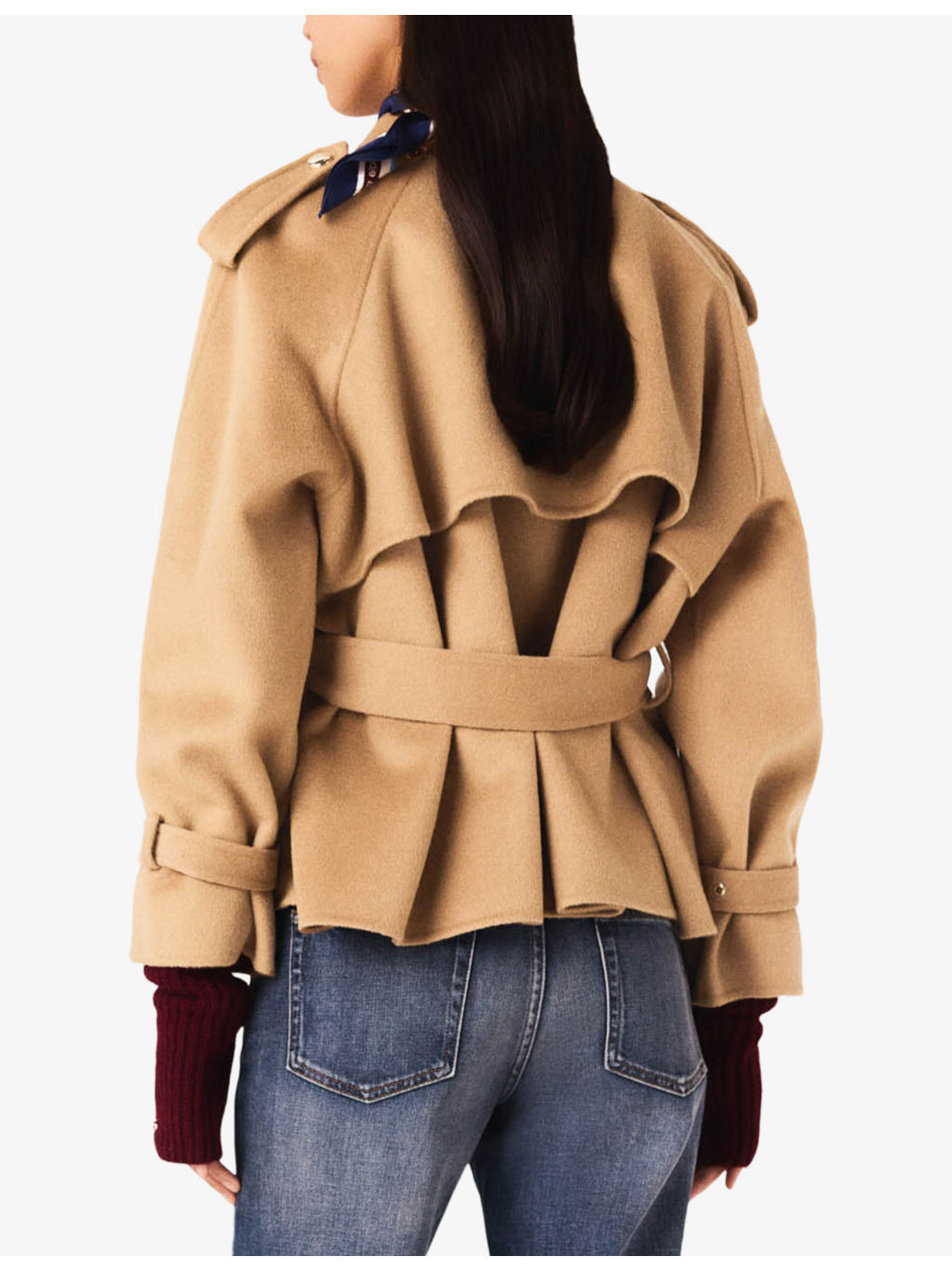 Double-Faced Belt-Tie Wool-Blend Jacket - 4