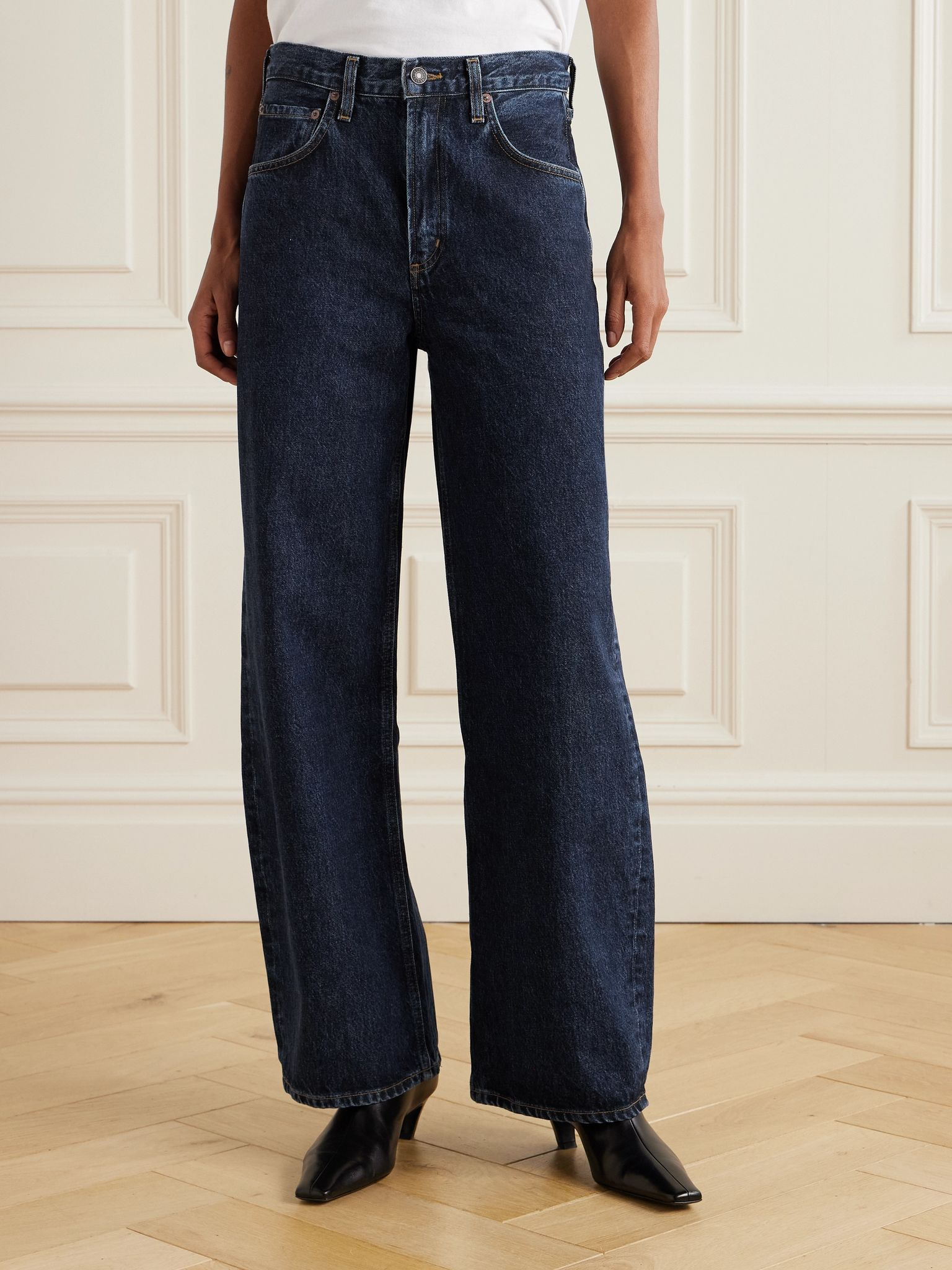 Low Curve high-rise wide-leg jeans Dark denim - 3
