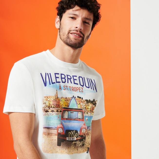 Men T-shirt Fancy Vilebrequin 2 Chevaux À St Tropez - 5