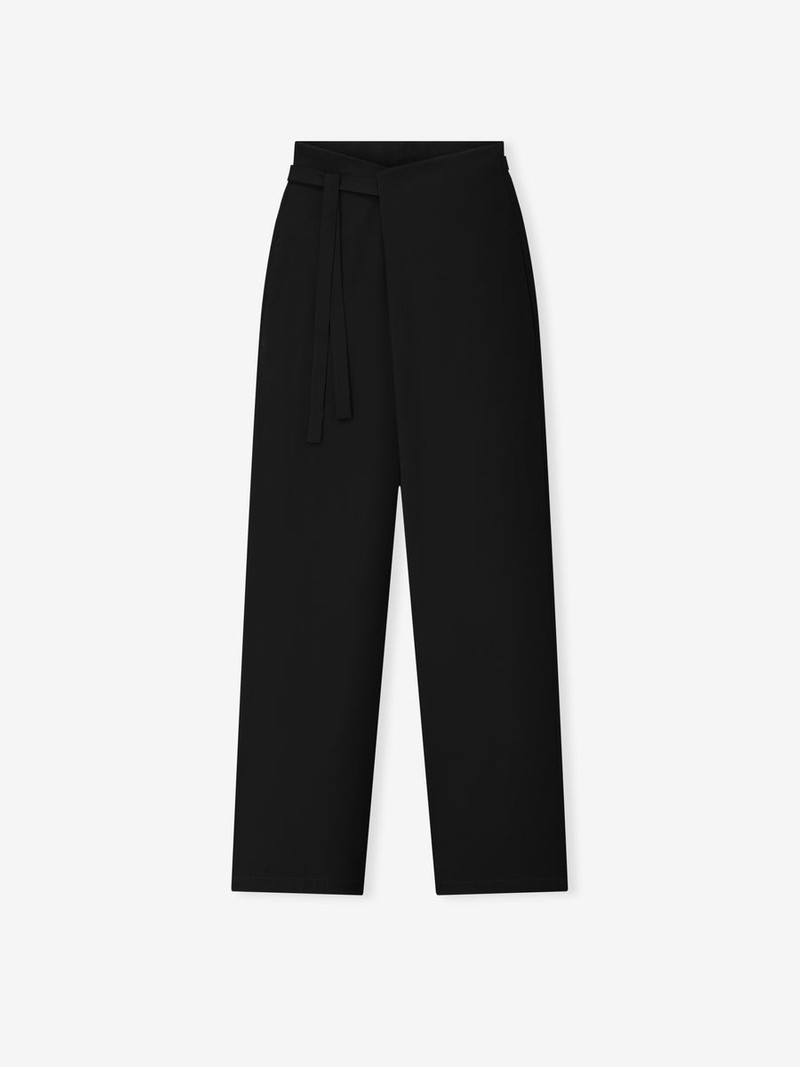 Easy Care Wool Low Rise Wrap Pants - 1