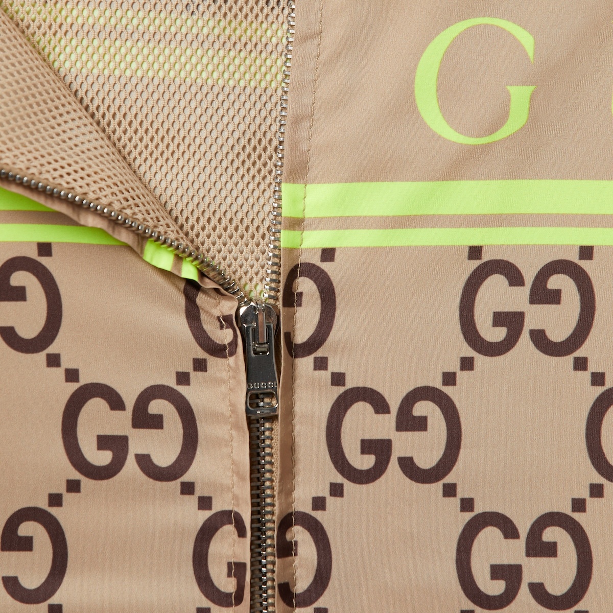 Light nylon GG print hooded jacket - 7