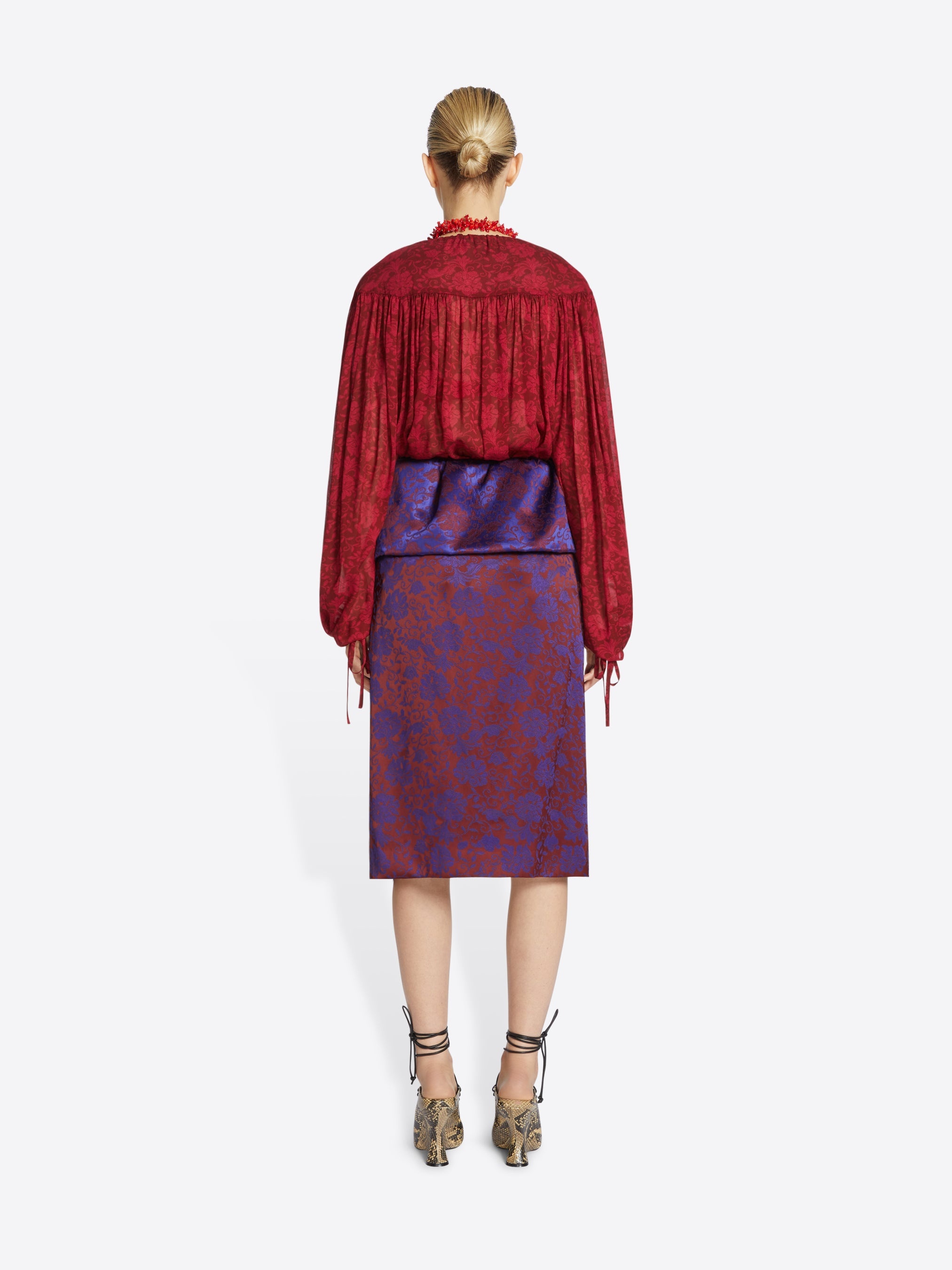 JACQUARD PEPLUM SKIRT - 4