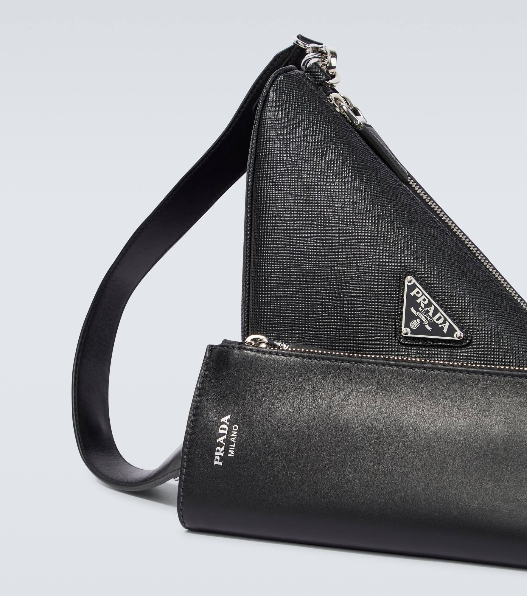Triangle Saffiano leather shoulder bag - 6