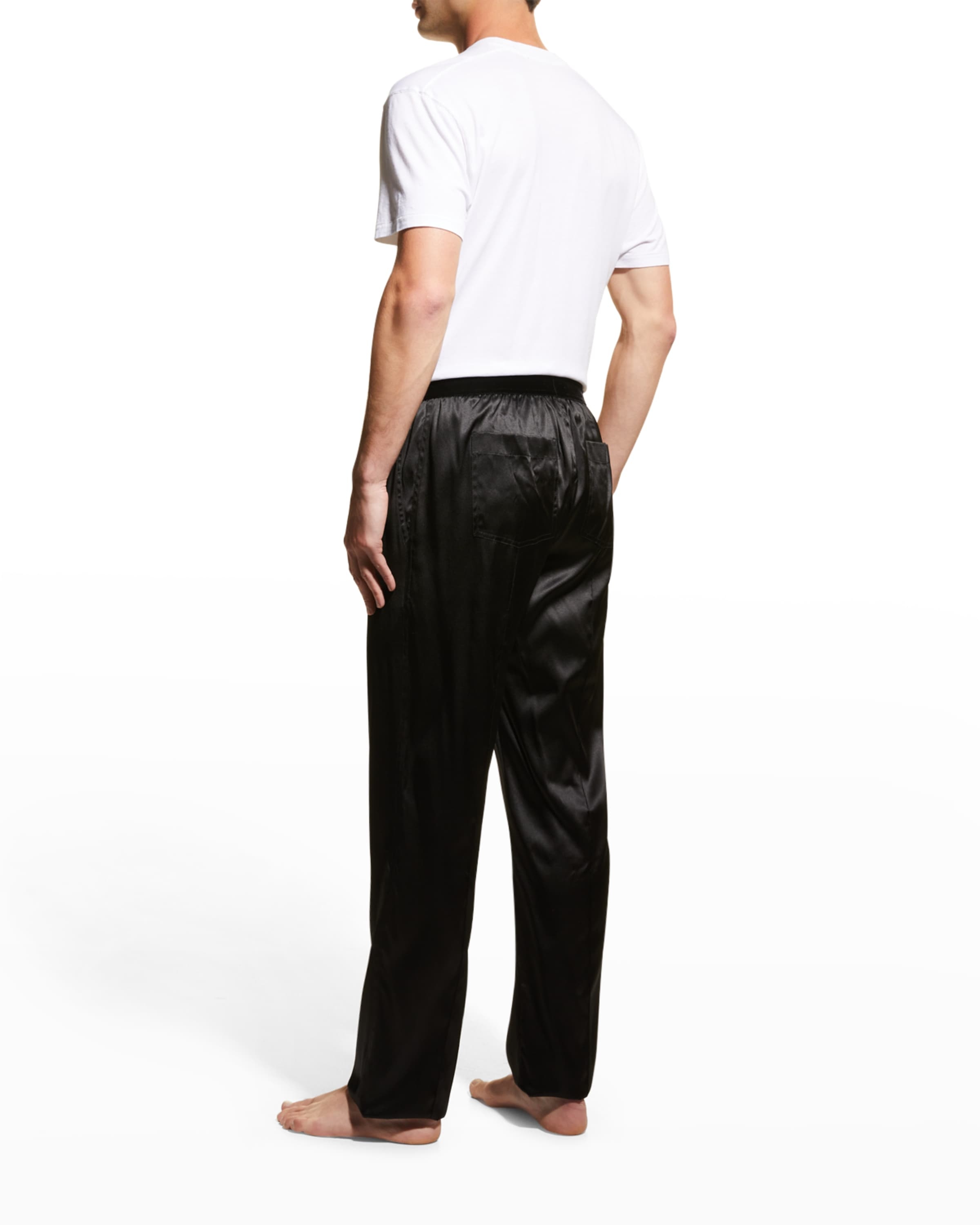 Men's Silk Logo Pajama Pants - 4