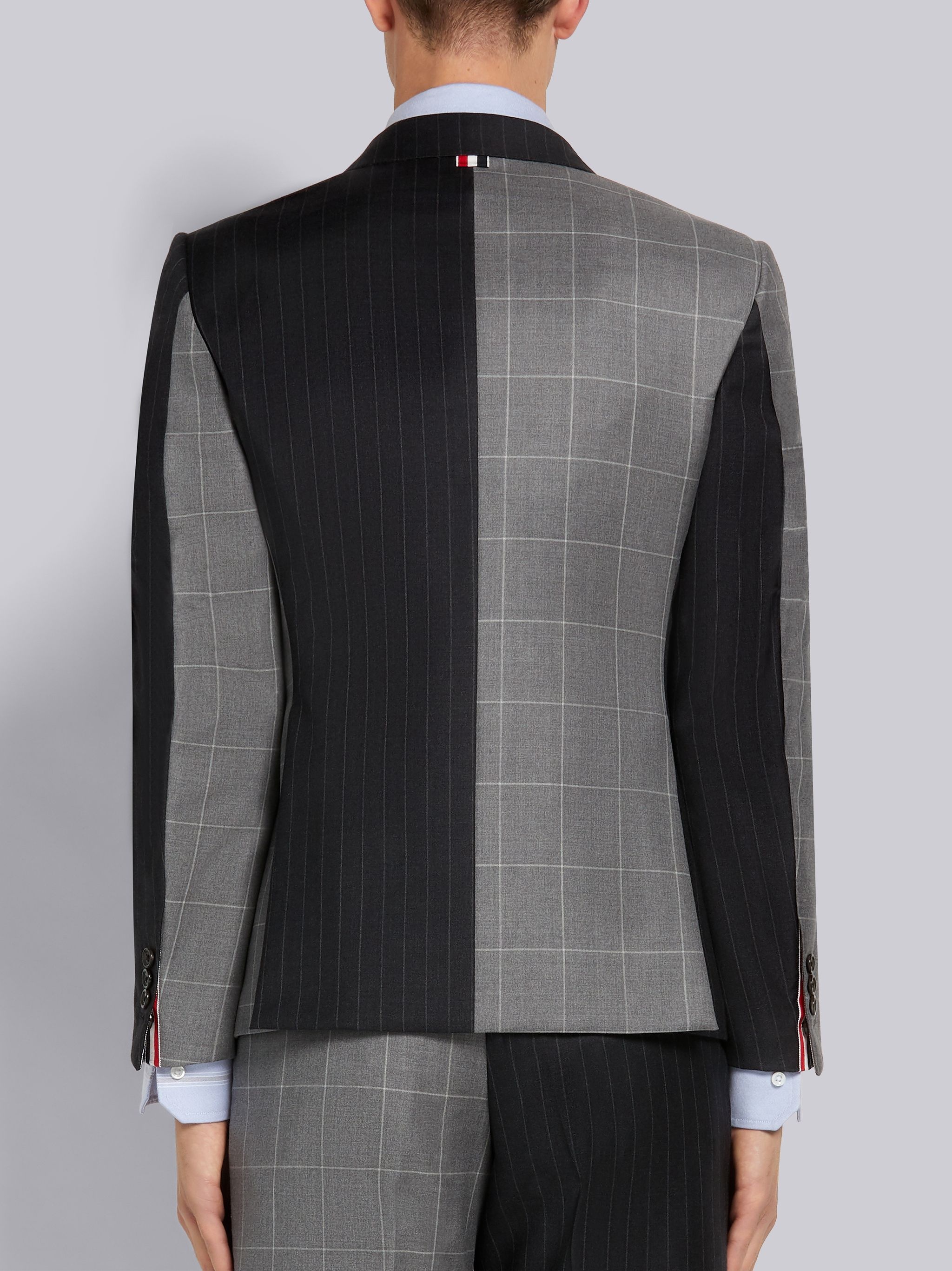 Dark Grey Funmix Pinstripe Wool Suiting Classic Sport Coat - 3