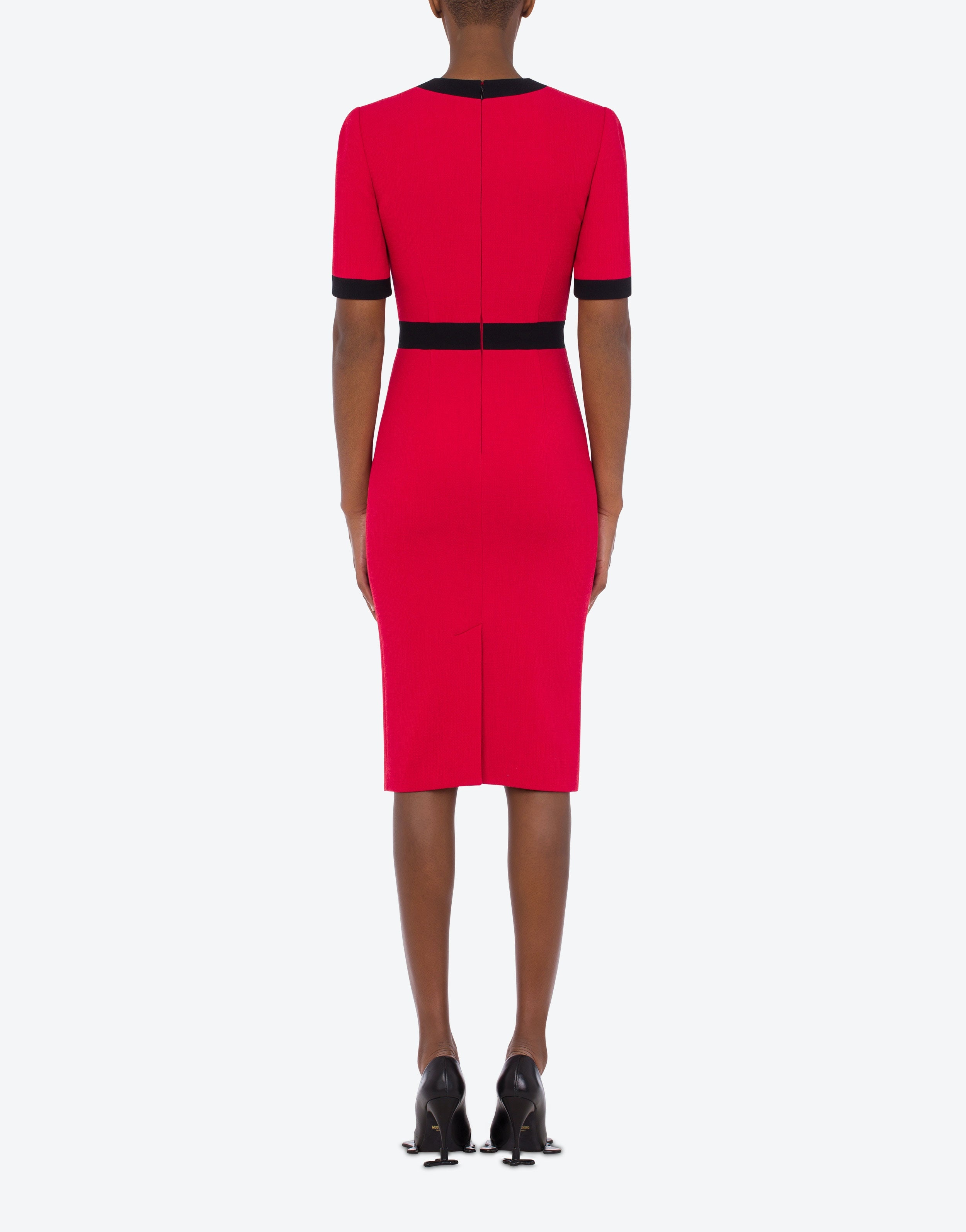MORPHED BUTTONS STRETCH CRÊPE DRESS - 3