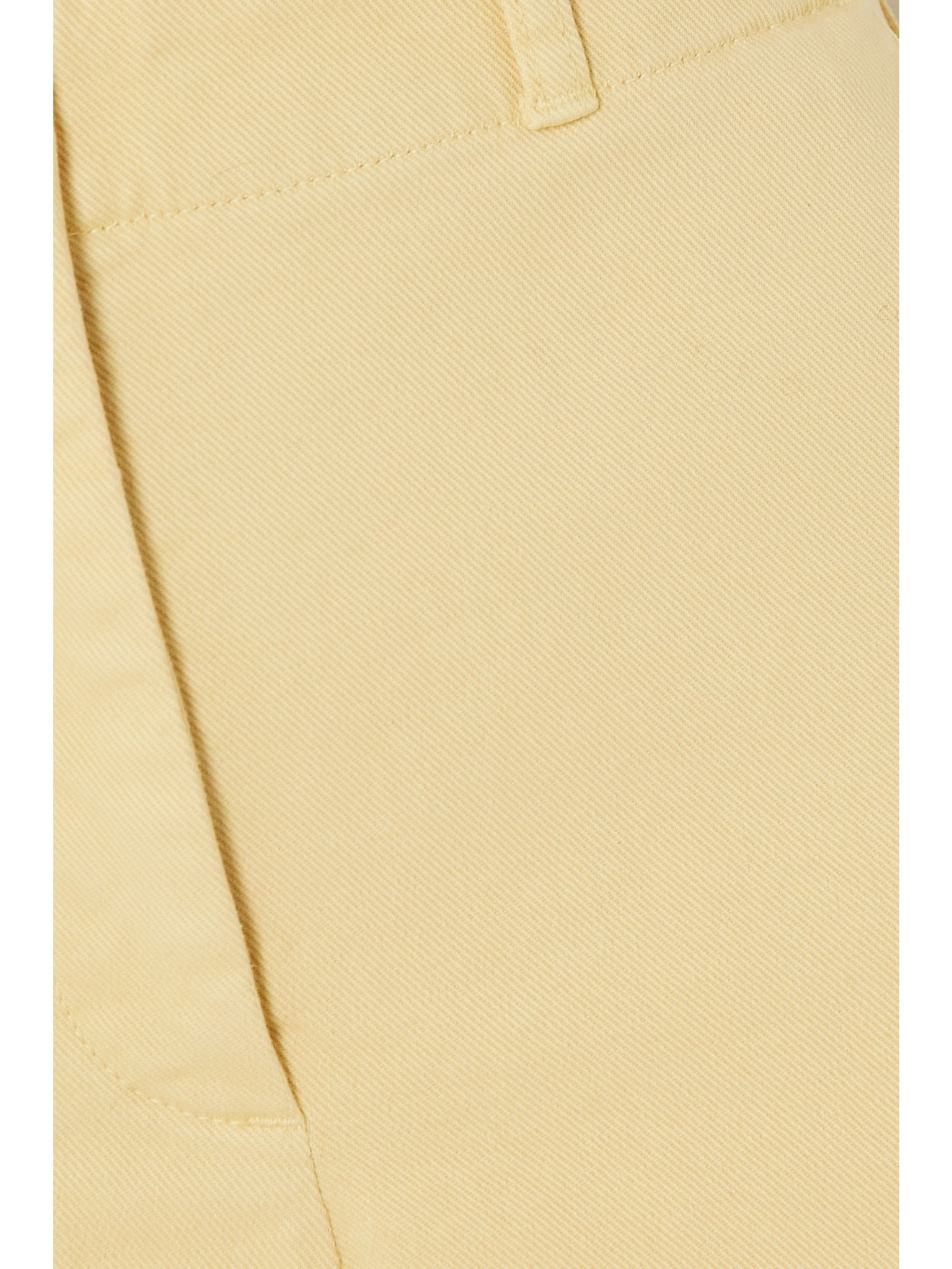 Cloutier cotton-blend twill straight-leg pants Yellow - 5