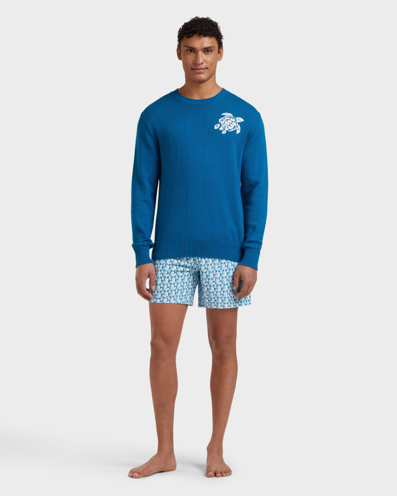 Vilebrequin MEN CREWNECK COTTON CASHMERE SWEATER TURTLE outlook