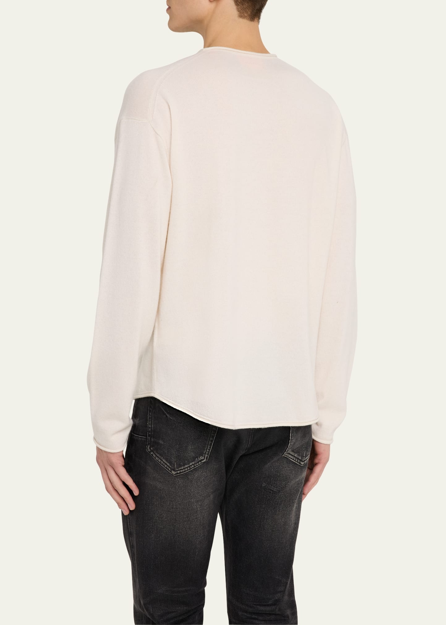Men's Oversized Roll Cashmere Sweater - 3