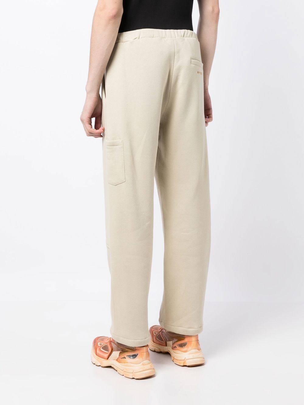 panelled cotton track pants - 4