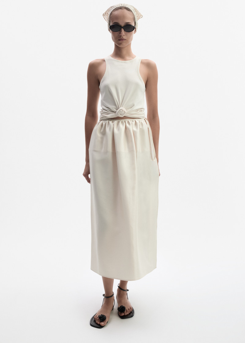 MAGDA BUTRYM Knotted tank top in cream outlook