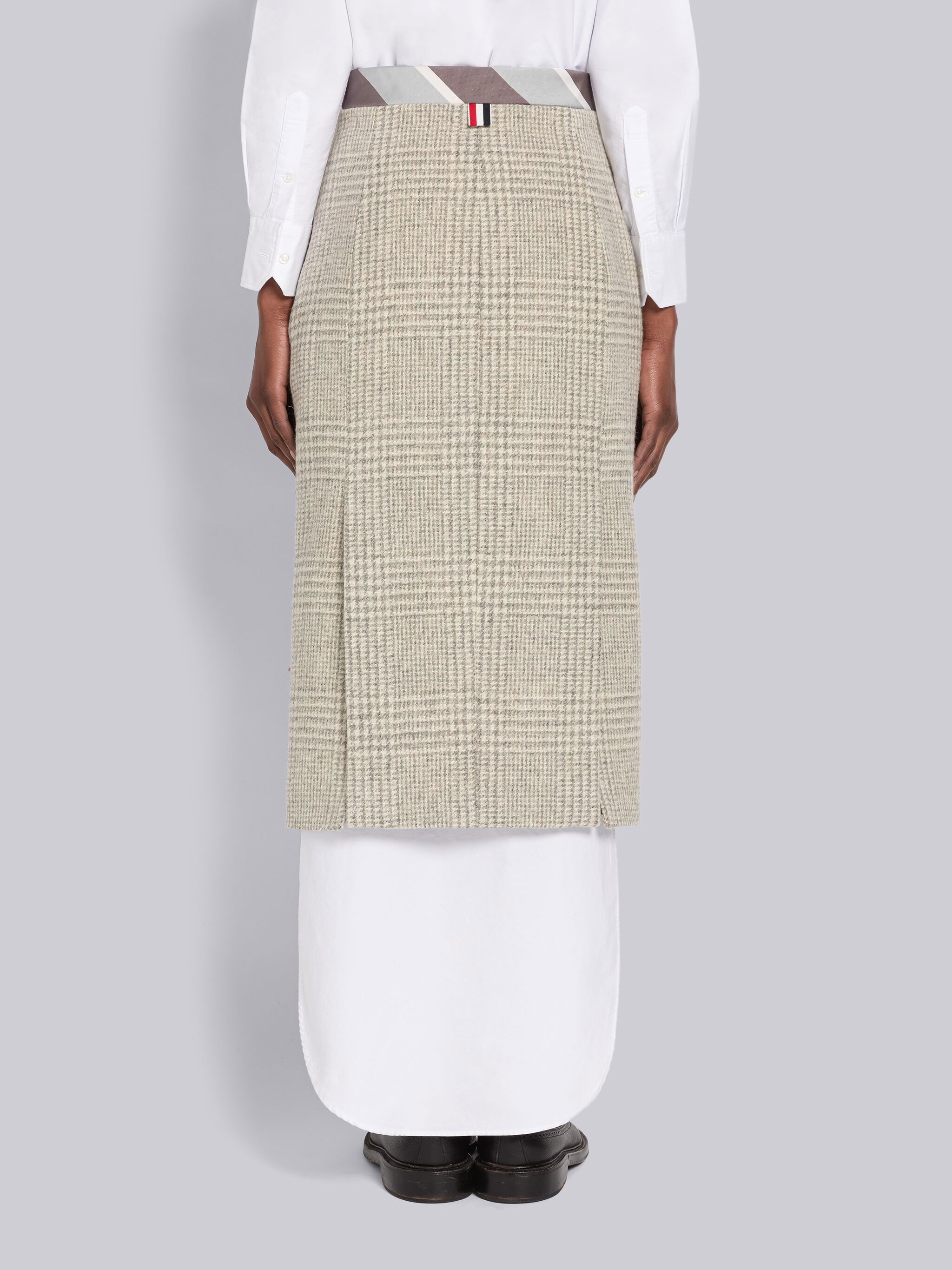 Prince Of Wales High Waisted Pencil Skirt - 3