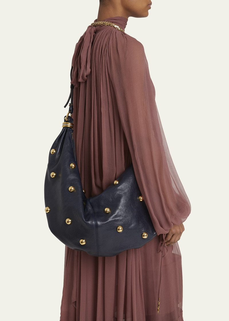 Chloé Bracelet Mini Studded Shoulder Bag in Grained Calfskin outlook