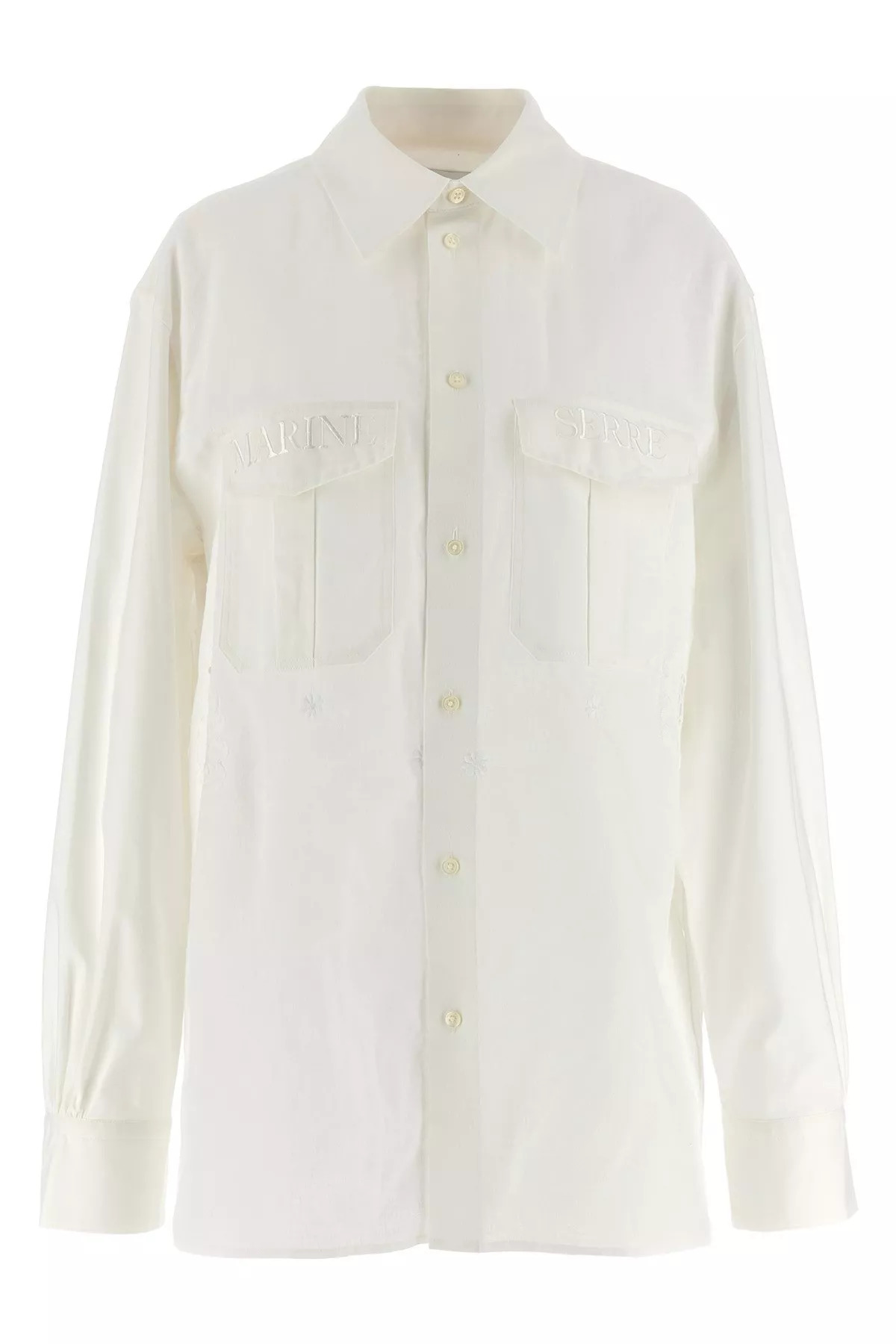 Cut-out embroidery shirt - 8