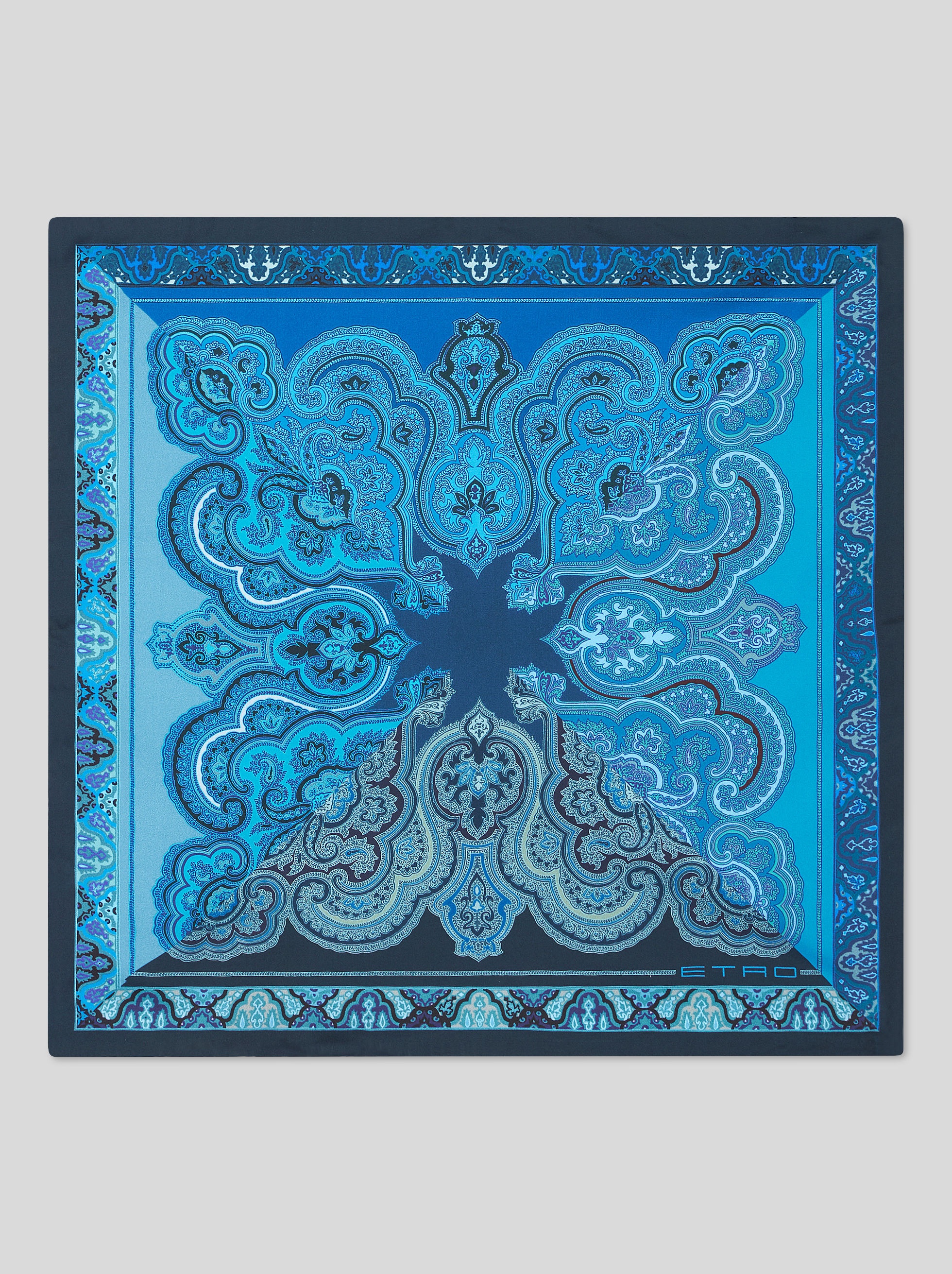 PLACED PAISLEY PRINT POCKET SQUARE - 1