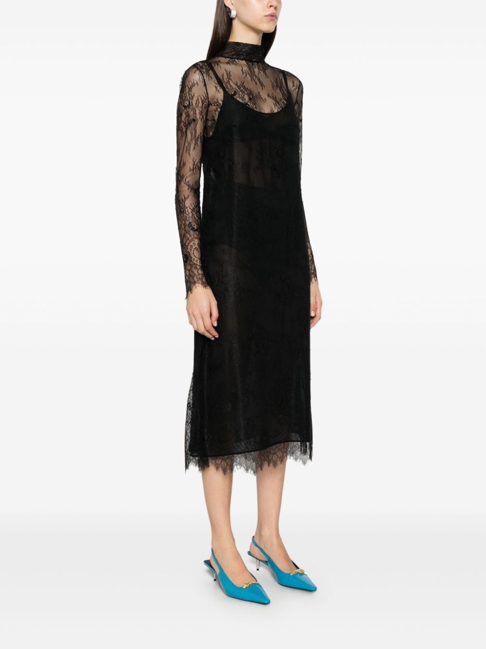 chantilly-lace maxi dress - 3