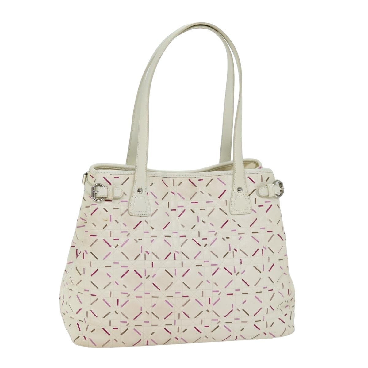 DIOR Lady Dior Canage Tote Bag Coated Canvas White - 3