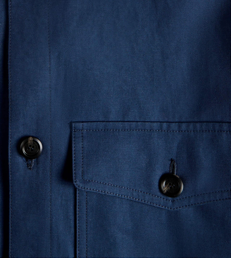 LINEN BLEND SHIRT JACKET - BLUE 6