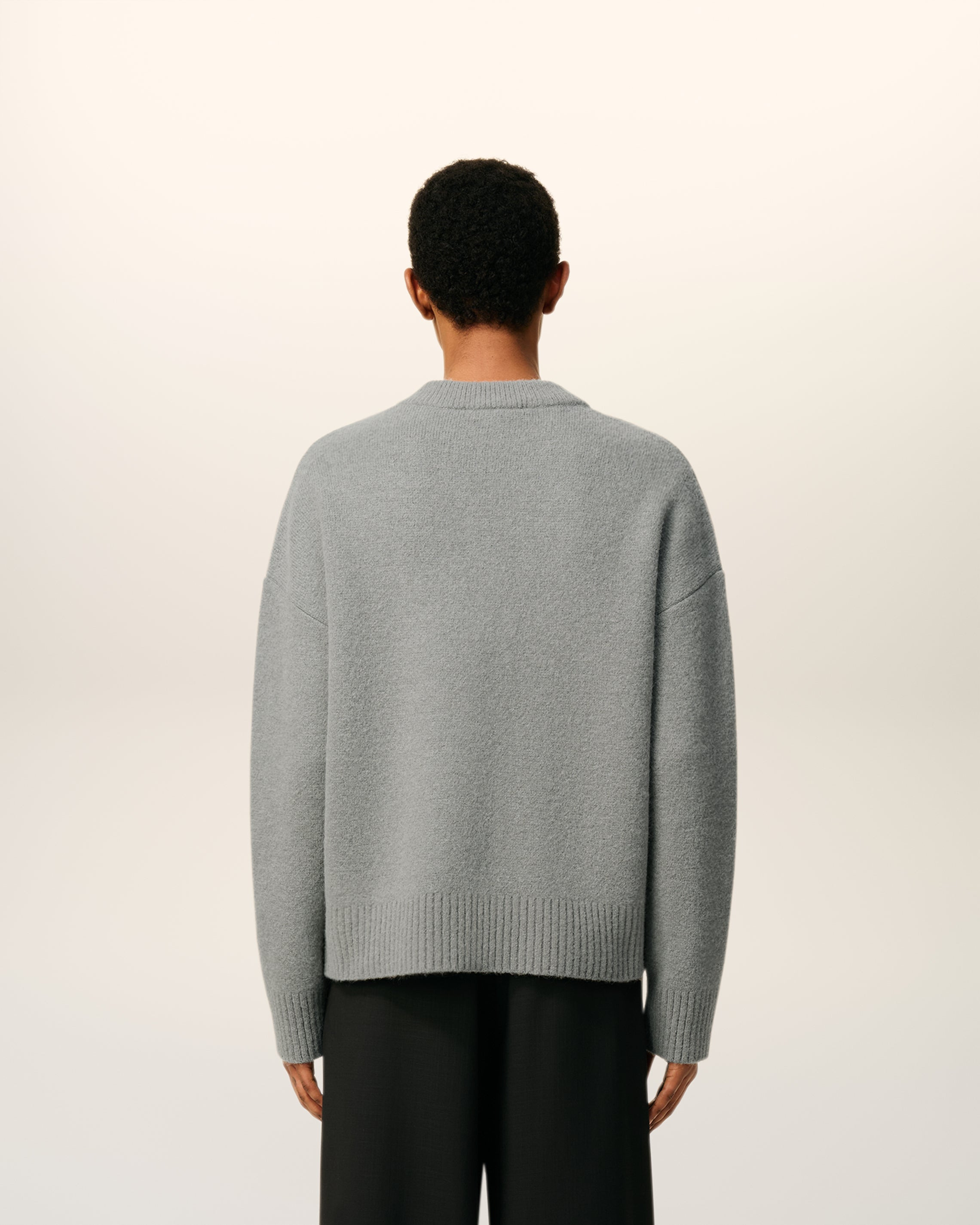 GREY ALPACA AMI DE COEUR CARDIGAN - 5
