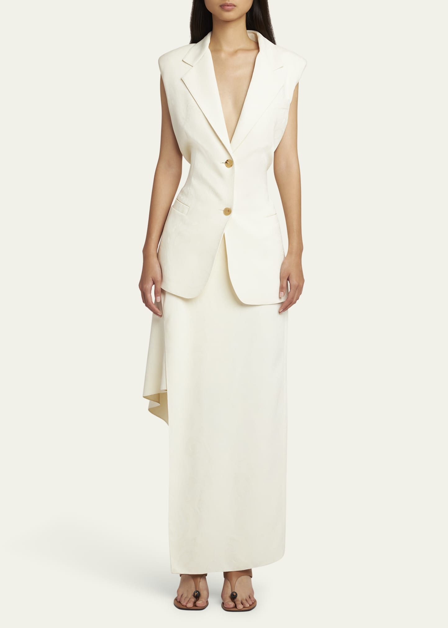 Twisted-Back Silk Vest - 2