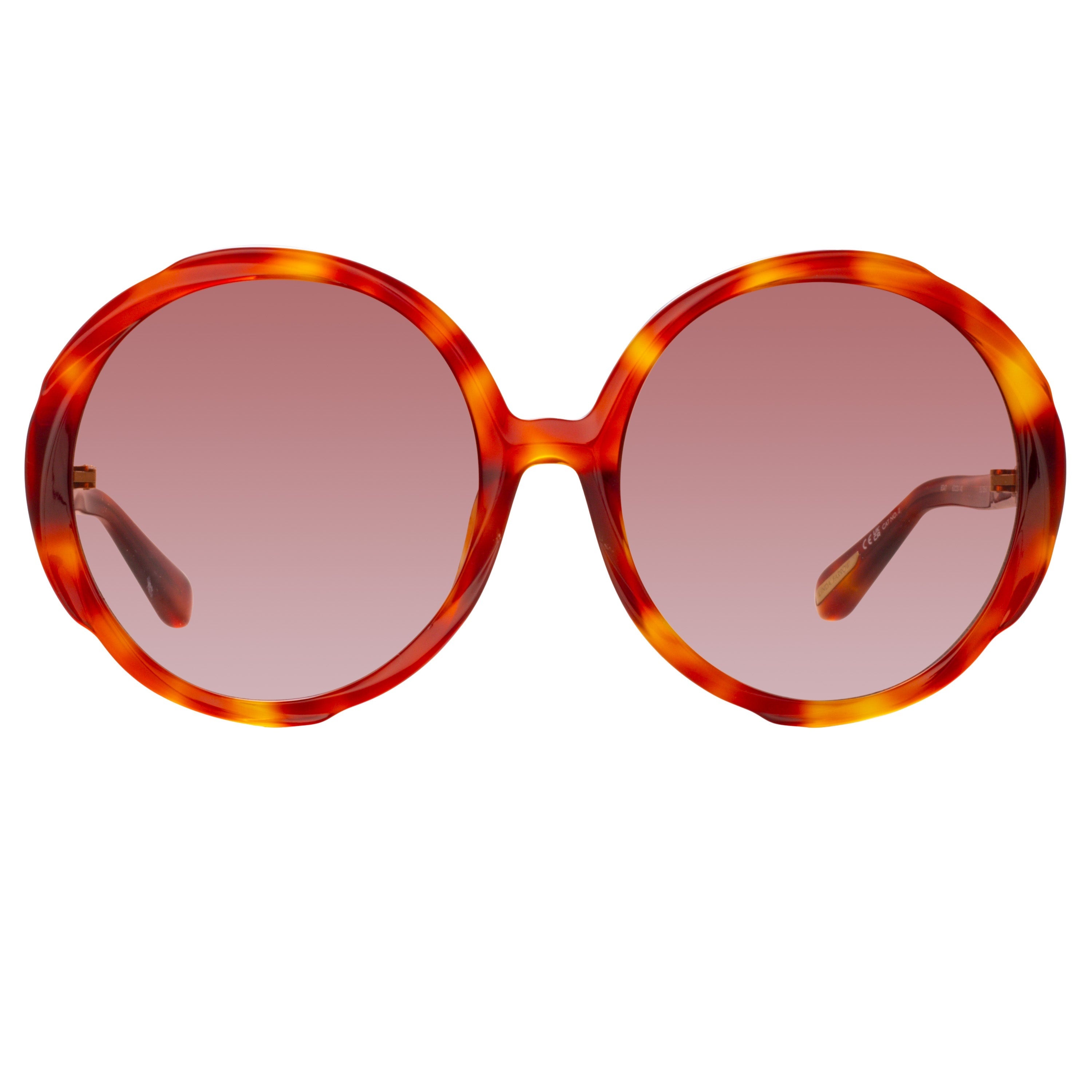 OTAVIA OVERSIZED SUNGLASSES IN AMBER TORTOISESHELL - 1