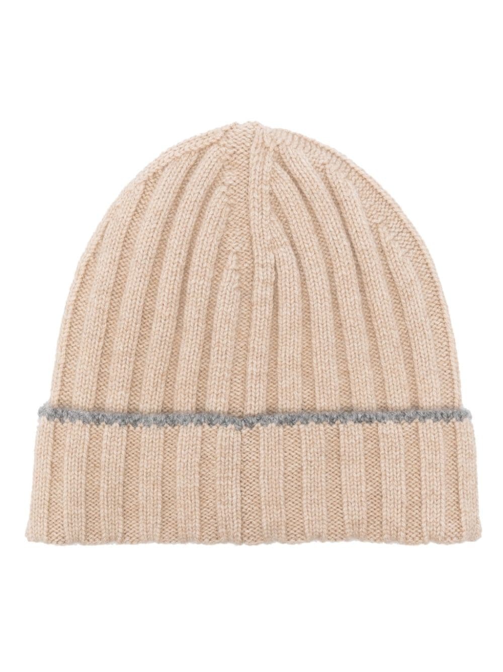 ribbed-knit cashmere beanie - 1