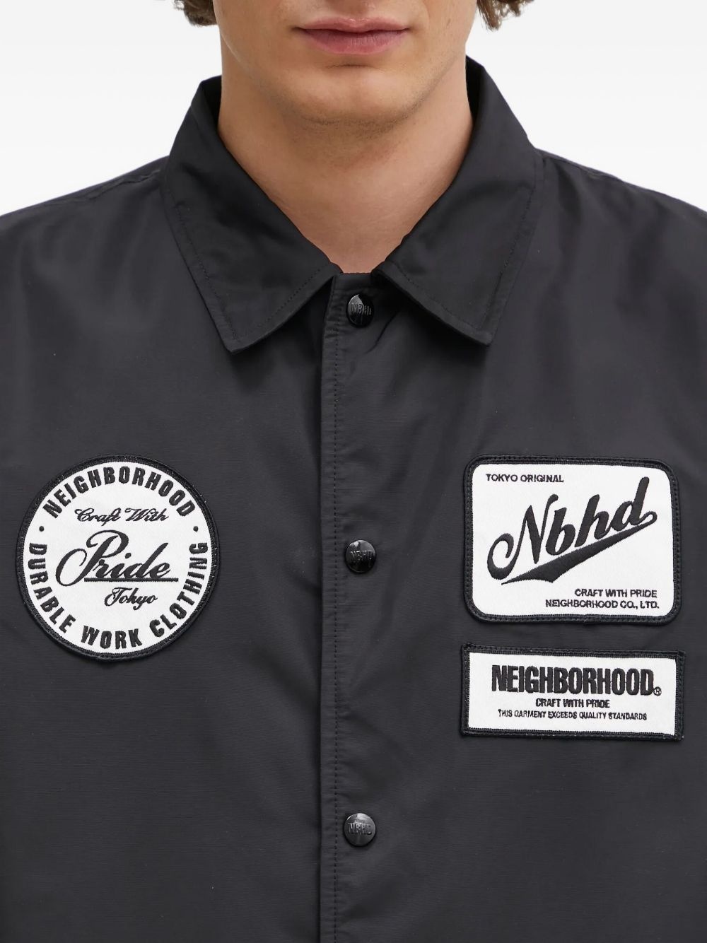 logo-patch coach jacket - 4