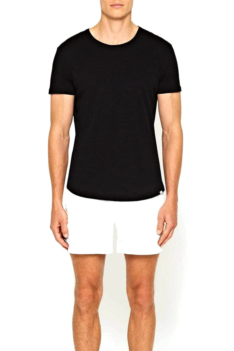 Black Tailored Fit Crew Neck OB T-Shirt - 2