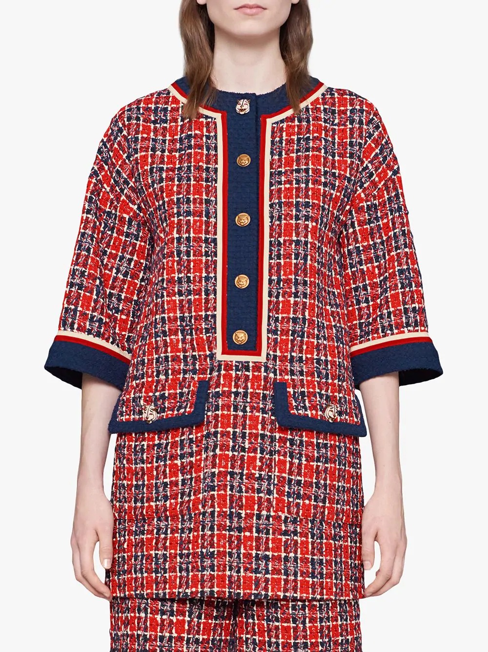 Tweed check tunic dress - 3