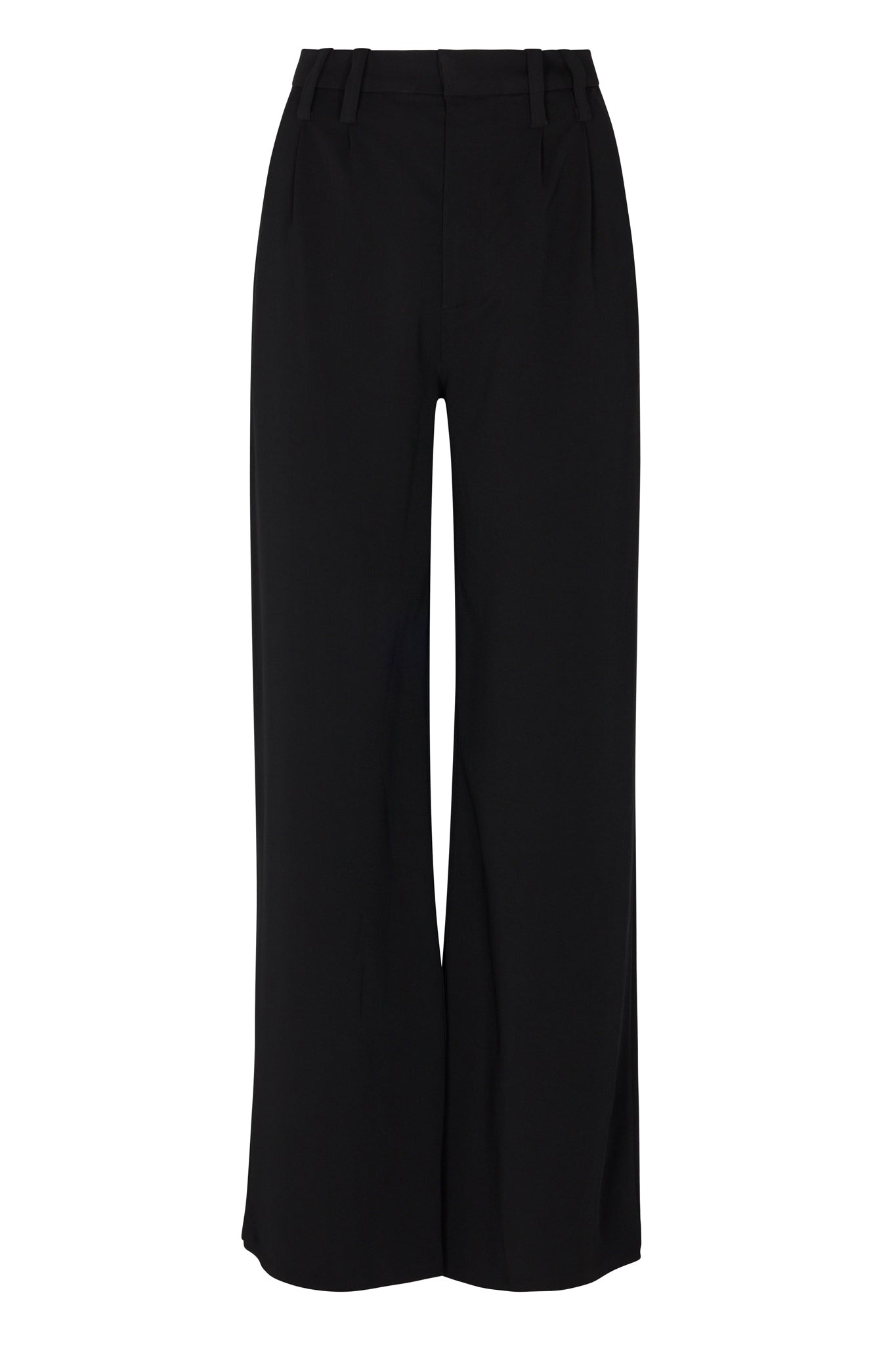 BLACK CREPE PLEATED TROUSERS - 6