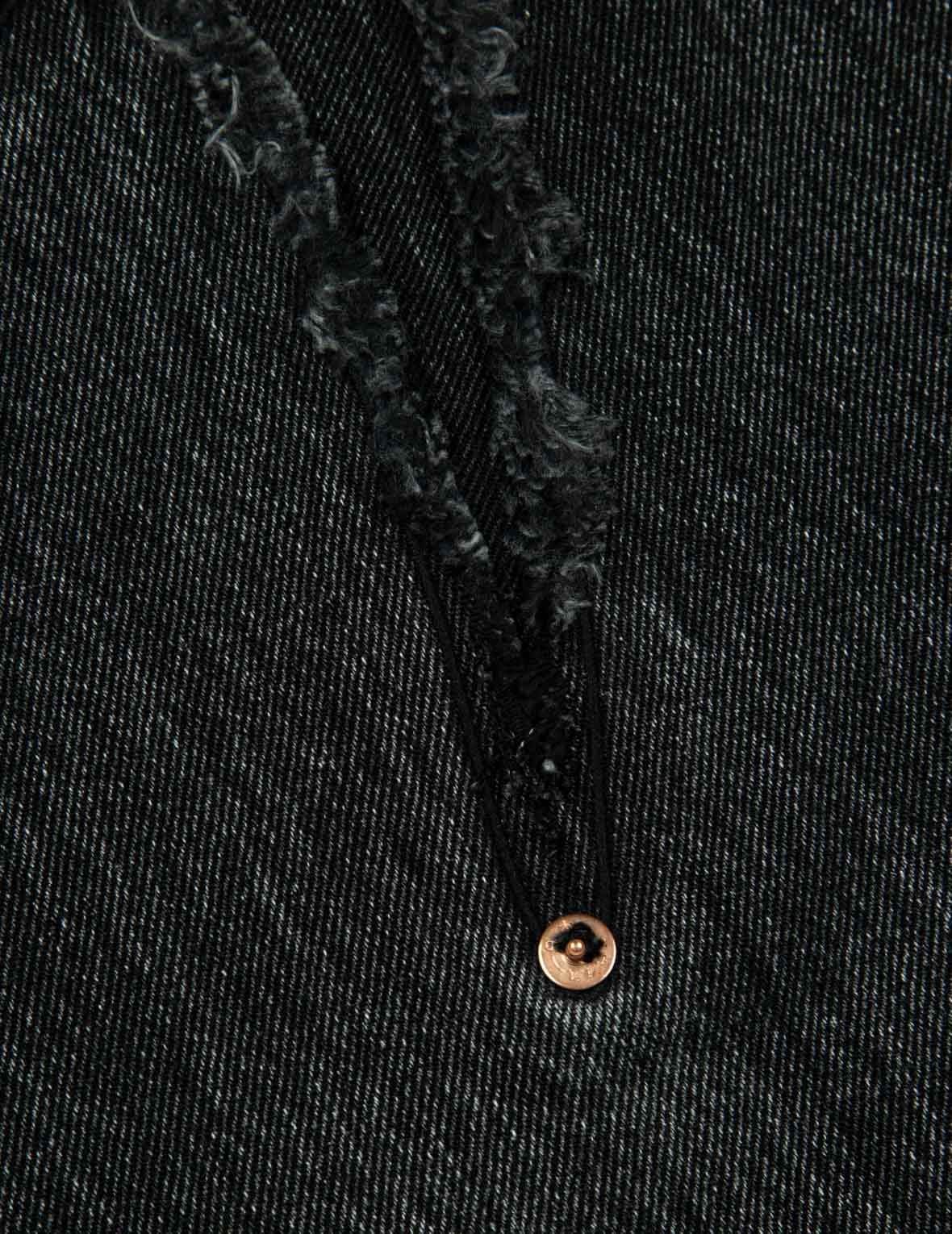 Distressed Edges Inserted Daicock Baggy Jeans - 14